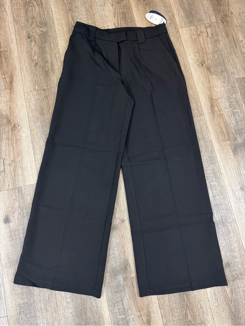Scoop Wide Leg Black Dress Pants for Women